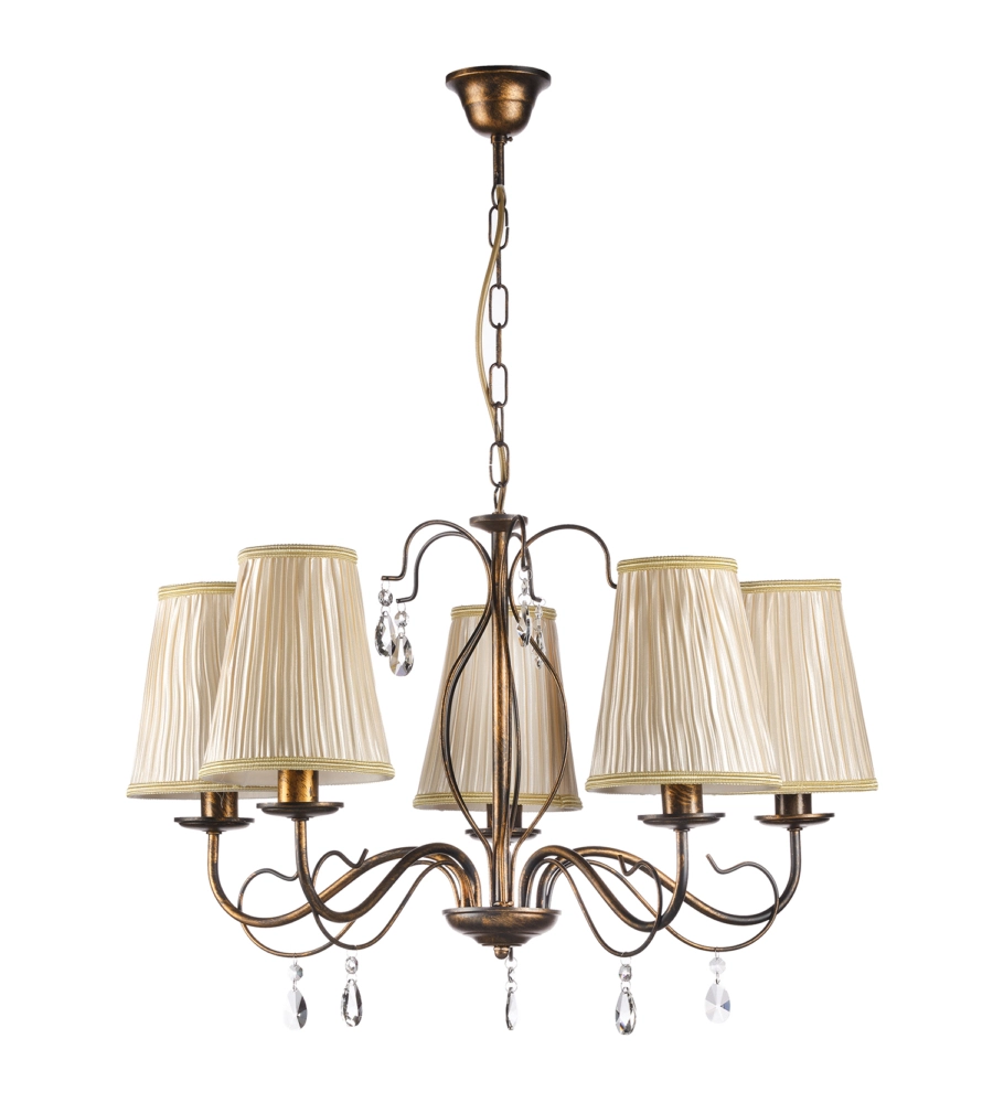 LAMPADARIO 5 LUCI ONLI "DELIA" BRONZO E14